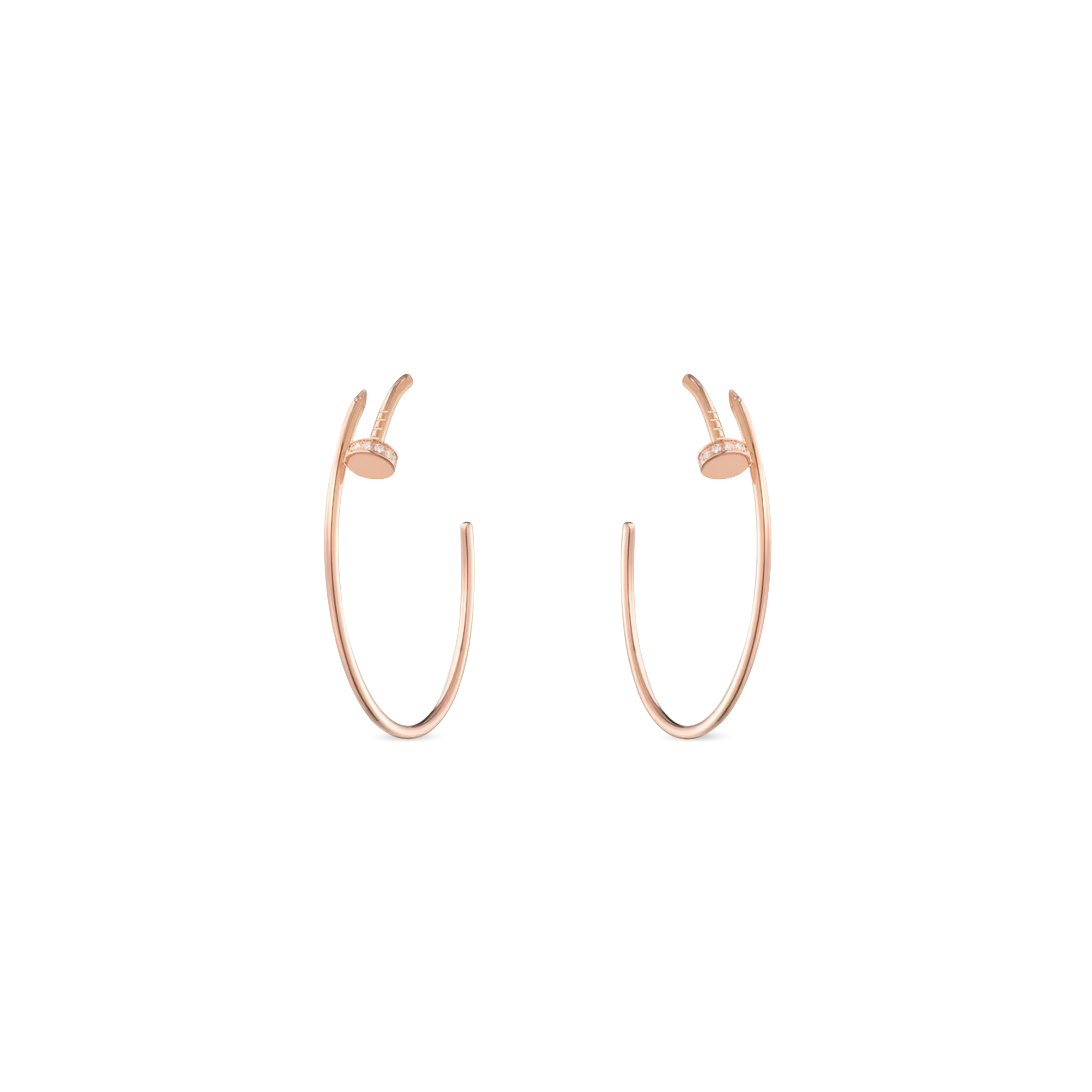 CARTIER JUSTE UN CLOU HOOP EARRINGS, LARGE MODEL, DIAMONDS B8301212 CARTIER JUSTE UN CLOU HOOP EARRINGS, LARGE MODEL, DIAMONDS B8301212